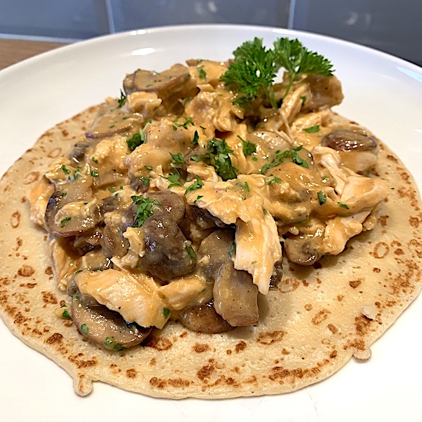 Chicken & Mushroom Pancakes