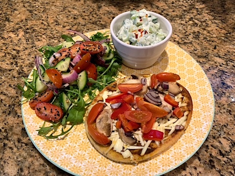 Naan Pizza & Mint Raita