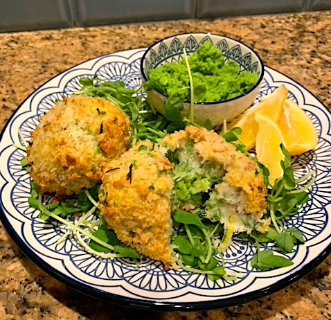 Crispy Fish & Pea Cakes