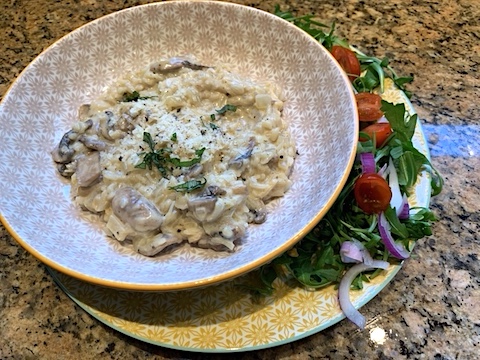 Creamy Cheesy Mushroom Risotto