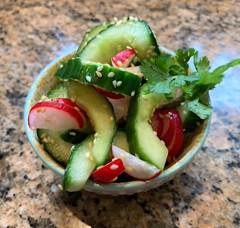 Radish, Cucumber, Sesame Salad Topper