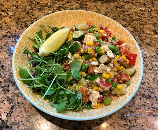 Pesto, Couscous & Feta Summer Salad